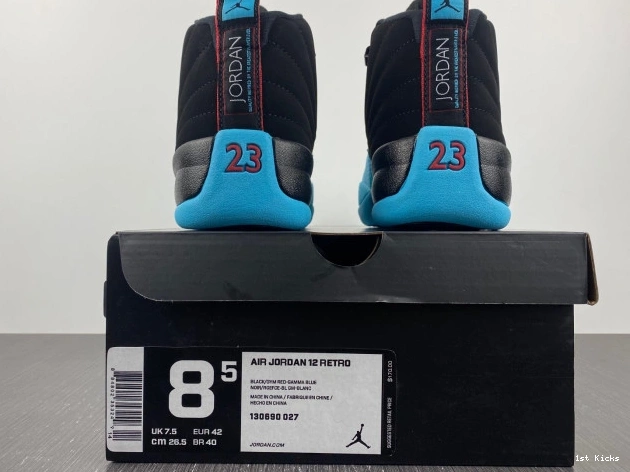 1st Kicks Retro Jordan Blue 12 130690-027 Gamma 0727